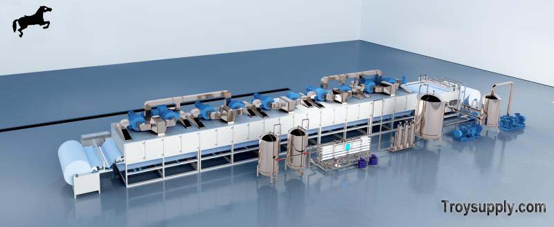 Electrostatic water resident melt blown fabric production line(图1)