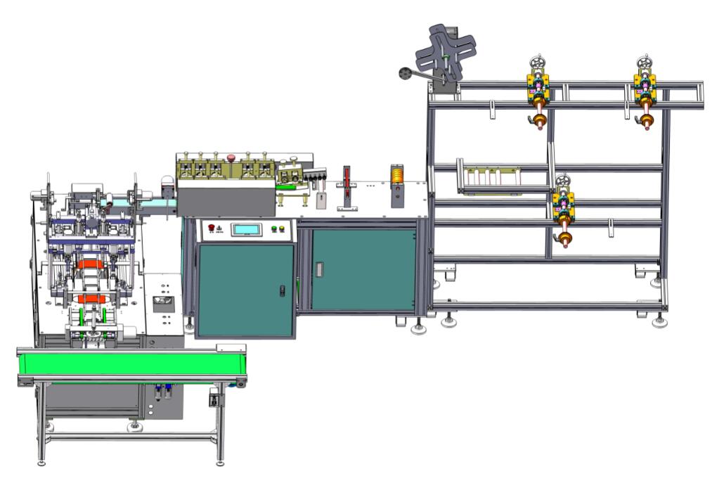 High speed face mask machine with full servo system one to 1 line mask making machine(图2)