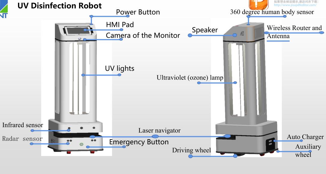 UV Disinfection AI Robot for hospital and public venues COVID-19(图1)