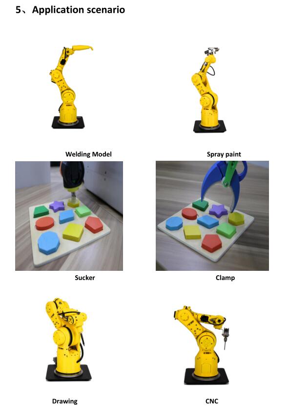 TRE06P  educational 6 robot arm(DIY version) better understanding for 6 axis robot by G-code(图5)